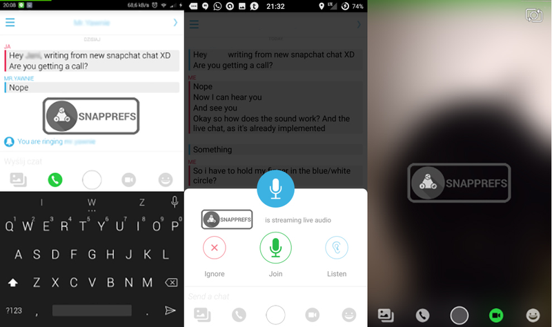 Illustration for article titled Leaked Snapchat Code Hints at New Voice and Video Chat Features